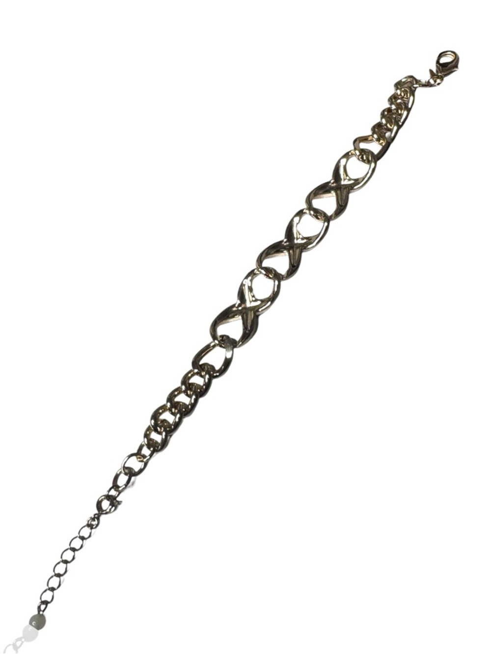 Avon SAQ Gold Tone Crystal Ribbon Link Bracelet - Picture 4 of 6